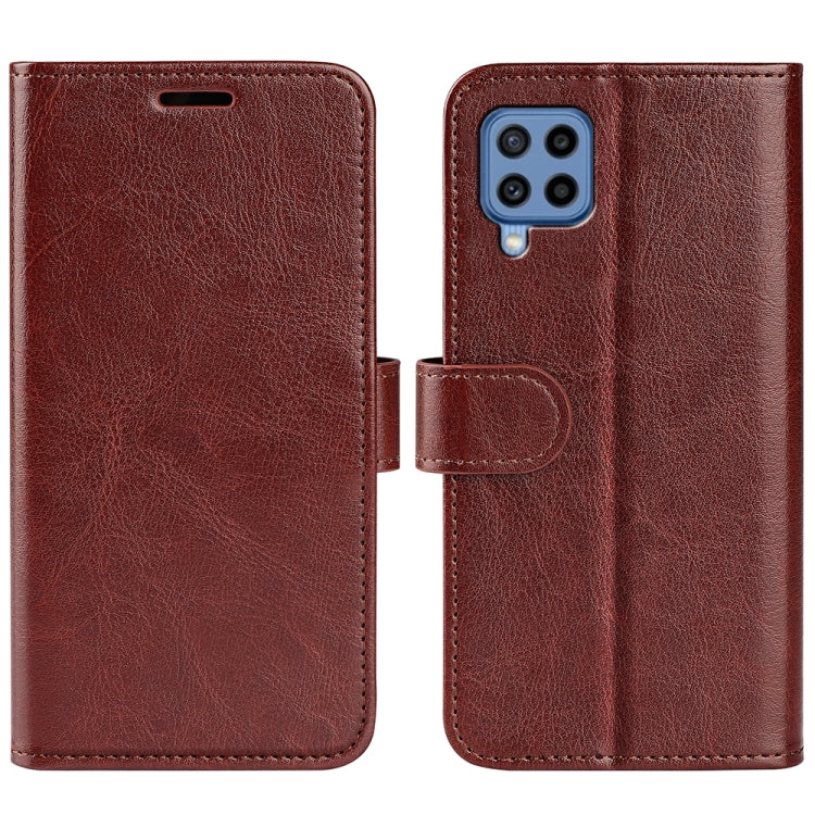 For Samsung Galaxy M22 R64 Texture Single Horizontal Flip Protective Case with Holder & Card Slots & Wallet& Photo Frame