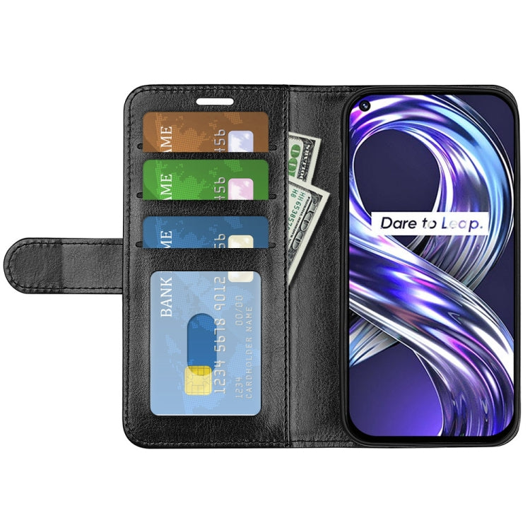 For OPPO Realme 8i R64 Texture Single Horizontal Flip Protective Case with Holder & Card Slots & Wallet & Photo Frame