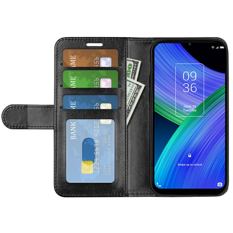 For TCL 20 R 5G R64 Texture Single Horizontal Flip Phone Protective Case with Holder & Card Slots & Wallet& Photo Frame