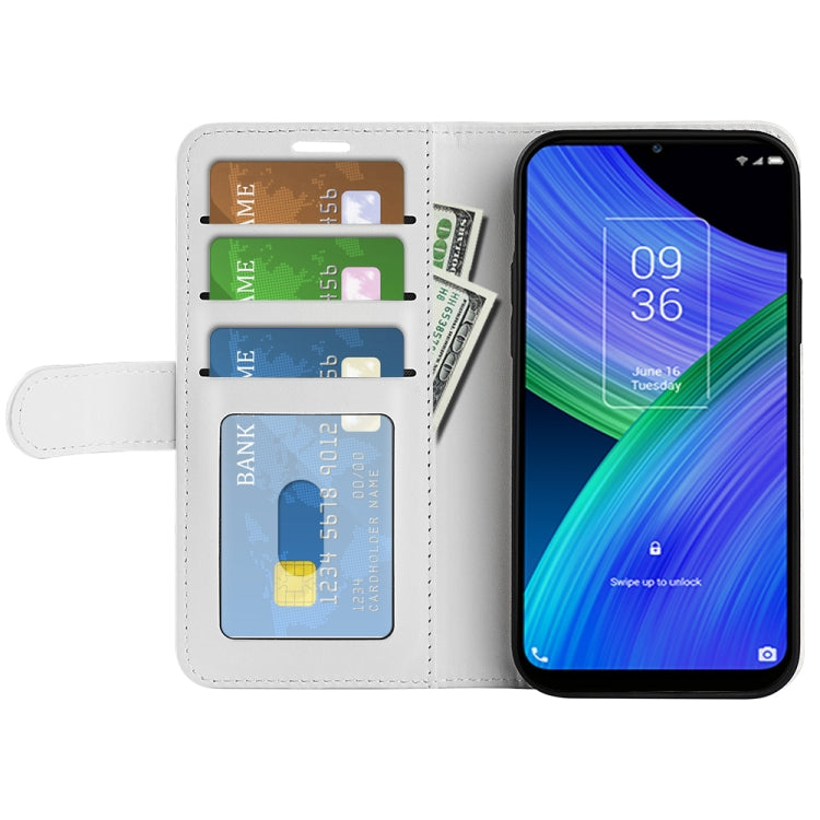 For TCL 20 R 5G R64 Texture Single Horizontal Flip Phone Protective Case with Holder & Card Slots & Wallet& Photo Frame