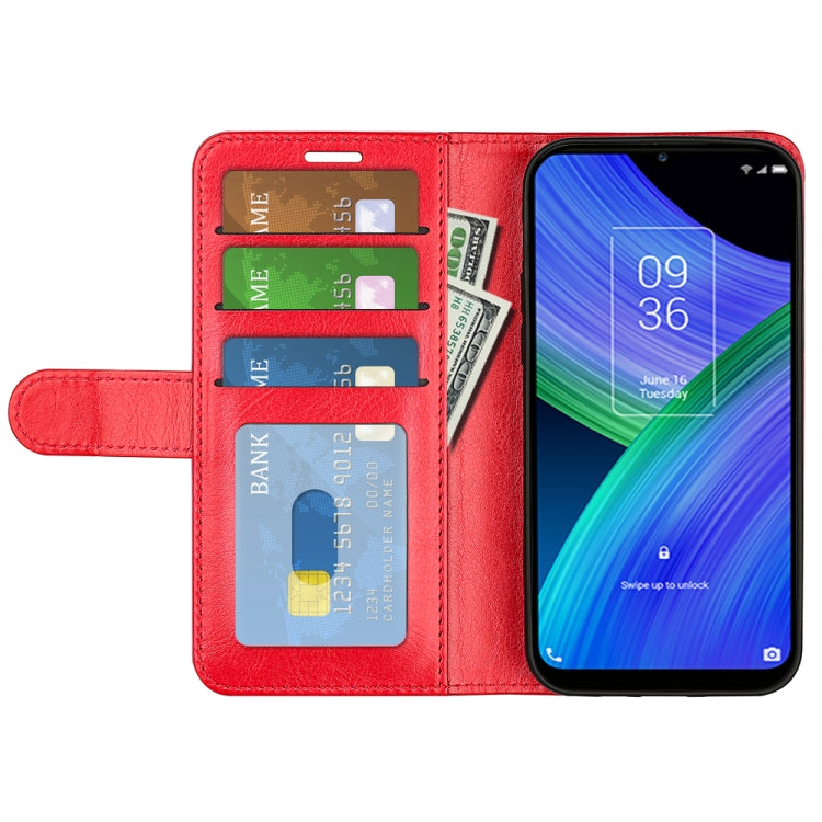 For TCL 20 R 5G R64 Texture Single Horizontal Flip Phone Protective Case with Holder & Card Slots & Wallet& Photo Frame
