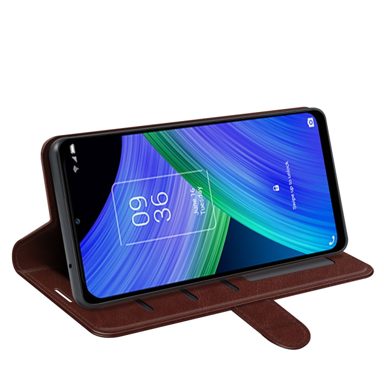 For TCL 20 R 5G R64 Texture Single Horizontal Flip Phone Protective Case with Holder & Card Slots & Wallet& Photo Frame