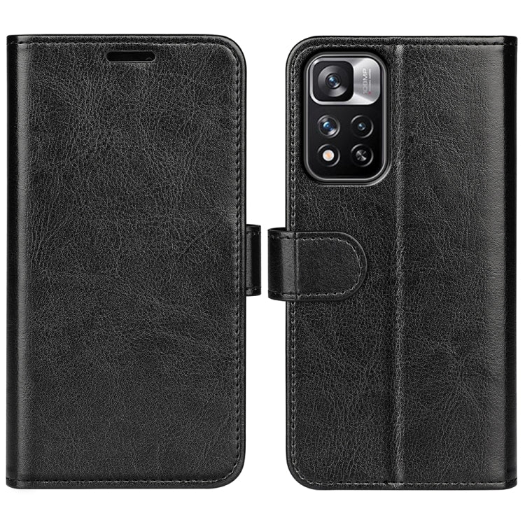 For Xiaomi Redmi Note 11 Pro / Note 11 Pro+ R64 Texture Single Horizontal Flip Protective Case with Holder & Card Slots & Wallet & Photo Frame