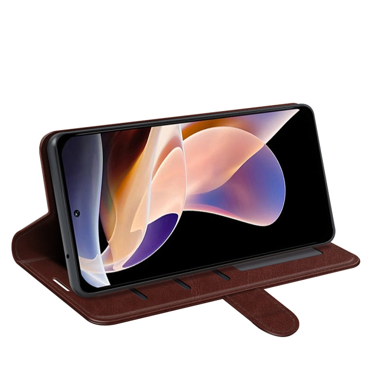 For Xiaomi Redmi Note 11 Pro / Note 11 Pro+ R64 Texture Single Horizontal Flip Protective Case with Holder & Card Slots & Wallet & Photo Frame