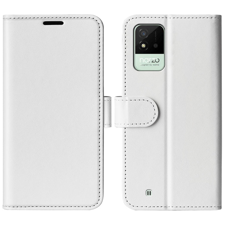 For OPPO Realme Narzo 50i R64 Texture Single Horizontal Flip Protective Case with Holder & Card Slots & Wallet & Photo Frame