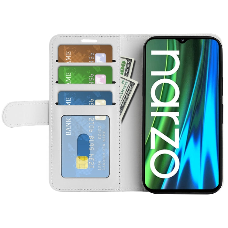 For OPPO Realme Narzo 50i R64 Texture Single Horizontal Flip Protective Case with Holder & Card Slots & Wallet & Photo Frame