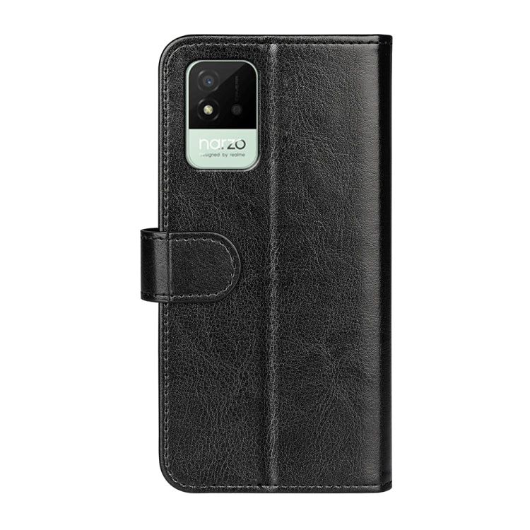 For OPPO Realme Narzo 50A R64 Texture Single Horizontal Flip Protective Case with Holder & Card Slots & Wallet& Photo Frame