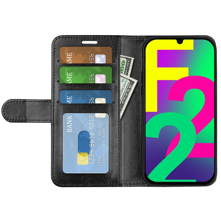 For Samsung Galaxy F22 R64 Texture Single Horizontal Flip Protective Case with Holder & Card Slots & Wallet& Photo Frame