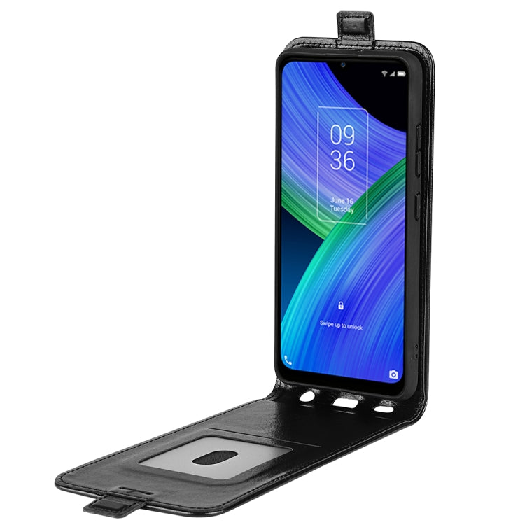 For TCL 20 R 5G R64 Texture Single Vertical Flip Leather Phone Protective Case with Card Slots & Photo Frame