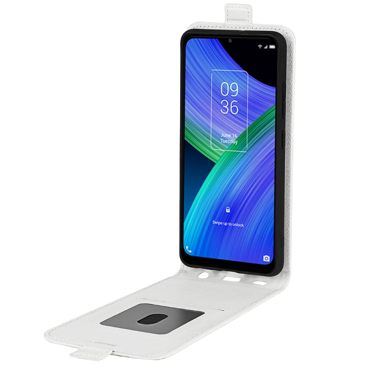 For TCL 20 R 5G R64 Texture Single Vertical Flip Leather Phone Protective Case with Card Slots & Photo Frame