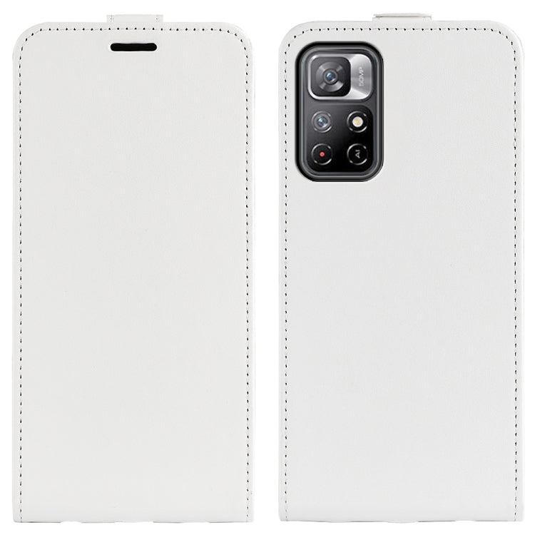 For Xiaomi Redmi Note 11 R64 Texture Single Vertical Flip Leather Protective Case with Card Slots & Photo Frame