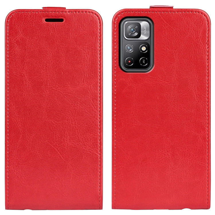 For Xiaomi Redmi Note 11 R64 Texture Single Vertical Flip Leather Protective Case with Card Slots & Photo Frame