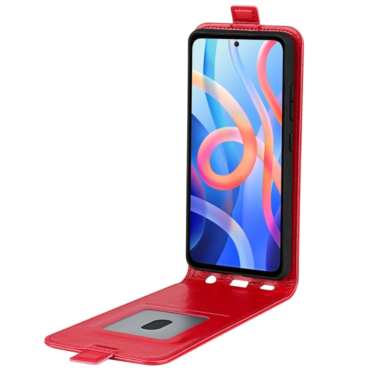 For Xiaomi Redmi Note 11 R64 Texture Single Vertical Flip Leather Protective Case with Card Slots & Photo Frame