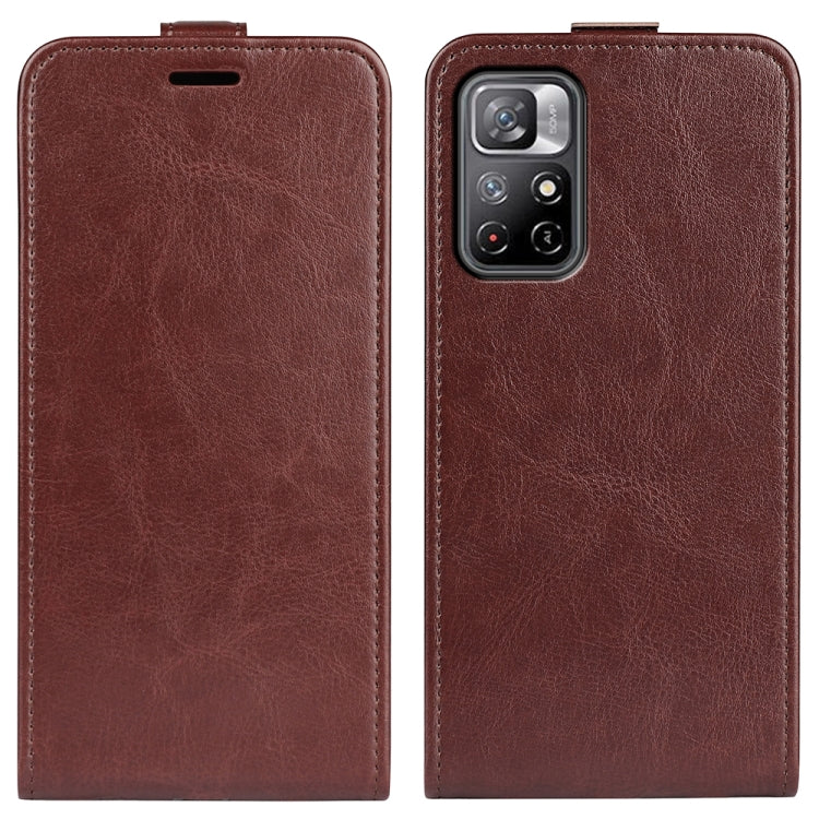 For Xiaomi Redmi Note 11 R64 Texture Single Vertical Flip Leather Protective Case with Card Slots & Photo Frame