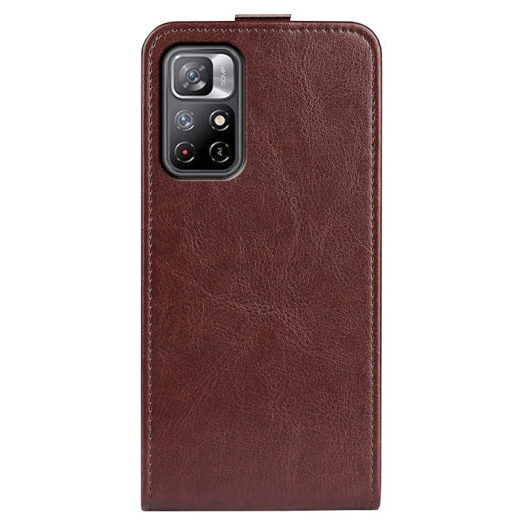 For Xiaomi Redmi Note 11 R64 Texture Single Vertical Flip Leather Protective Case with Card Slots & Photo Frame