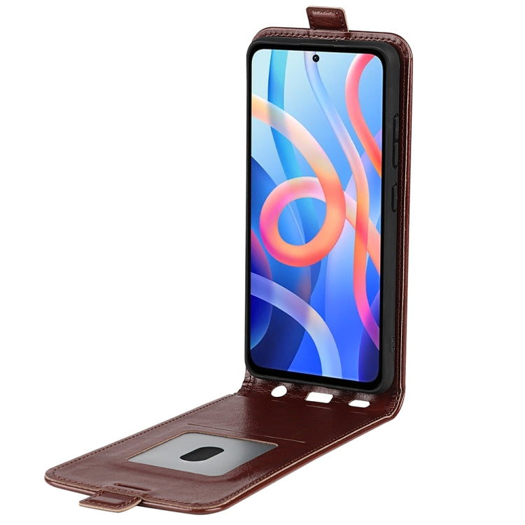 For Xiaomi Redmi Note 11 R64 Texture Single Vertical Flip Leather Protective Case with Card Slots & Photo Frame
