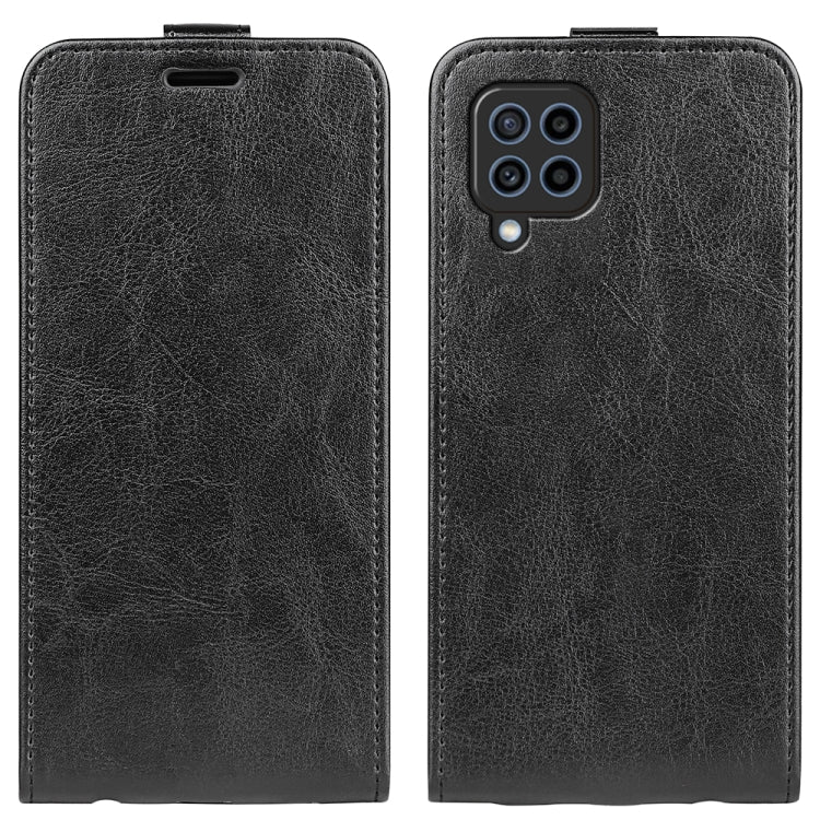 For Samsung Galaxy F22 R64 Texture Single Vertical Flip Leather Protective Case with Card Slots & Photo Frame
