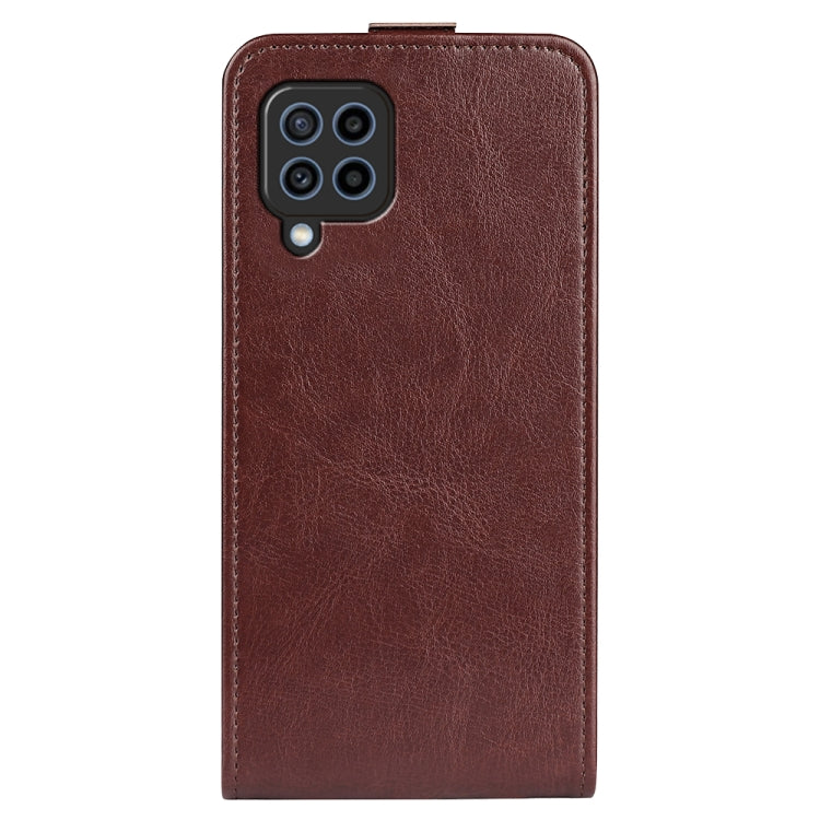 For Samsung Galaxy F22 R64 Texture Single Vertical Flip Leather Protective Case with Card Slots & Photo Frame