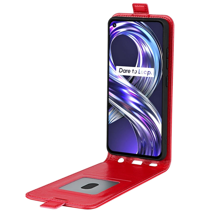 For OPPO Realme 8i R64 Texture Single Vertical Flip Leather Protective Case with Card Slots & Photo Frame