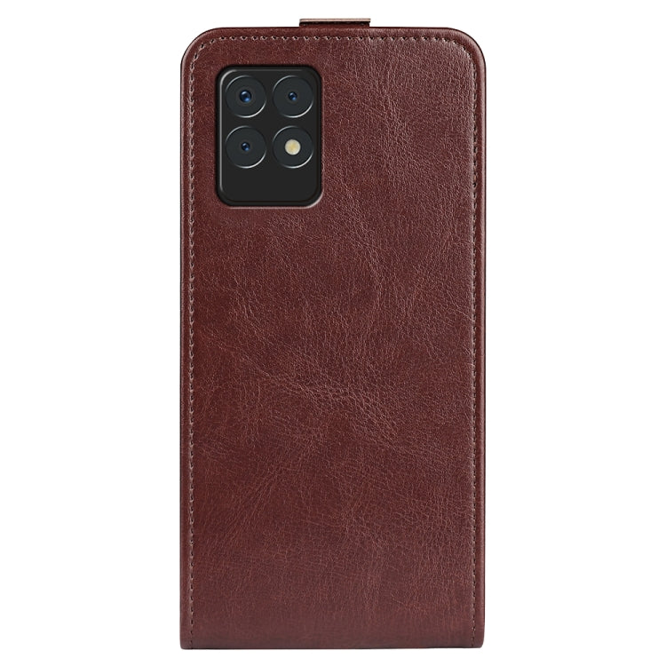 For OPPO Realme 8i R64 Texture Single Vertical Flip Leather Protective Case with Card Slots & Photo Frame
