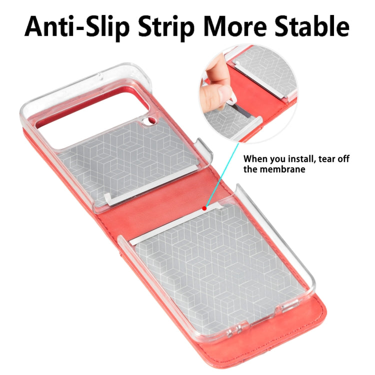 For Samsung Galaxy Z Flip 3 5G Diagonal Lanyard Embossed Card Phone Case