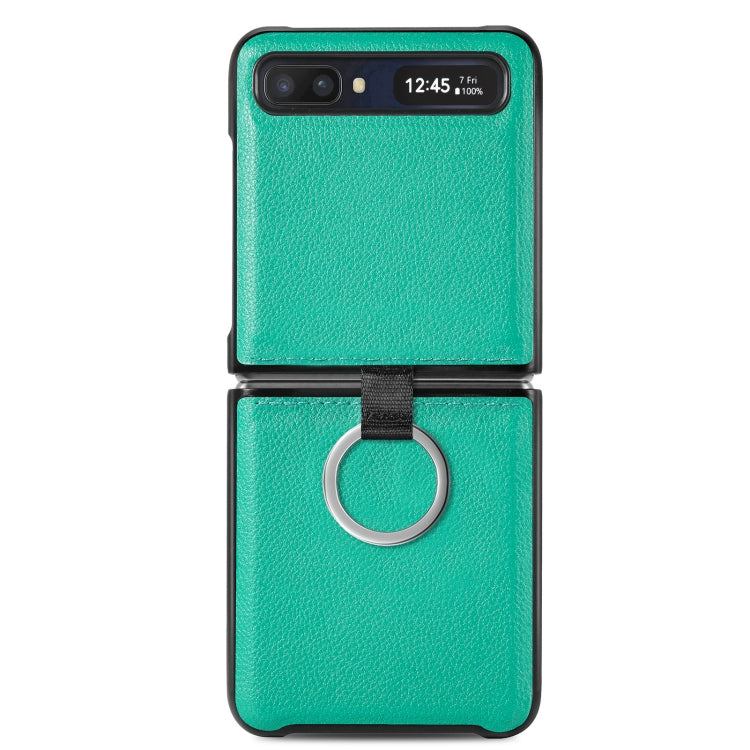 For Samsung Galaxy Z Flip Litchi Folding  Ring Buckle Phone Case