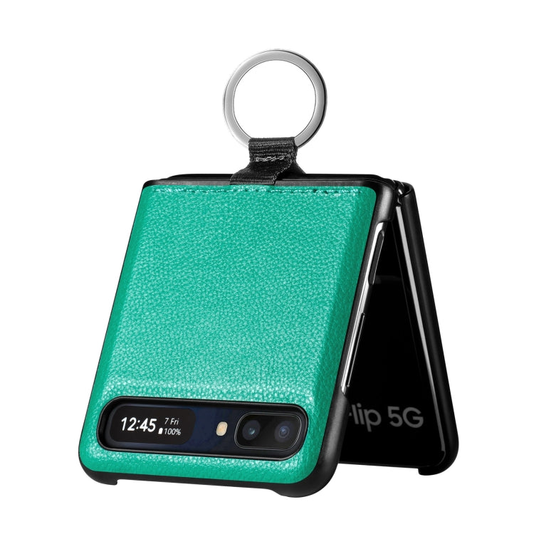 For Samsung Galaxy Z Flip Litchi Folding  Ring Buckle Phone Case