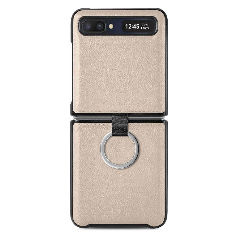 For Samsung Galaxy Z Flip Litchi Folding  Ring Buckle Phone Case