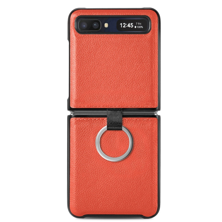 For Samsung Galaxy Z Flip Litchi Folding  Ring Buckle Phone Case