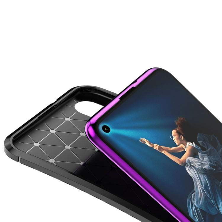 Beetle Series Carbon Fiber Texture Shockproof TPU Case for Huawei Honor 20 Pro