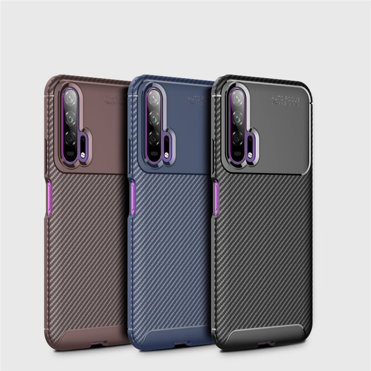 Beetle Series Carbon Fiber Texture Shockproof TPU Case for Huawei Honor 20 Pro