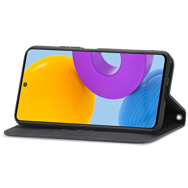 For Samsung Galaxy M52 5G Retro Skin Feel Magnetic Horizontal Flip Leather Case with Holder & Card Slots & Wallet & Photo Frame