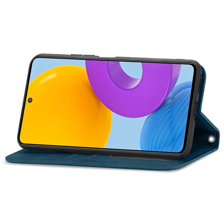For Samsung Galaxy M52 5G Retro Skin Feel Magnetic Horizontal Flip Leather Case with Holder & Card Slots & Wallet & Photo Frame