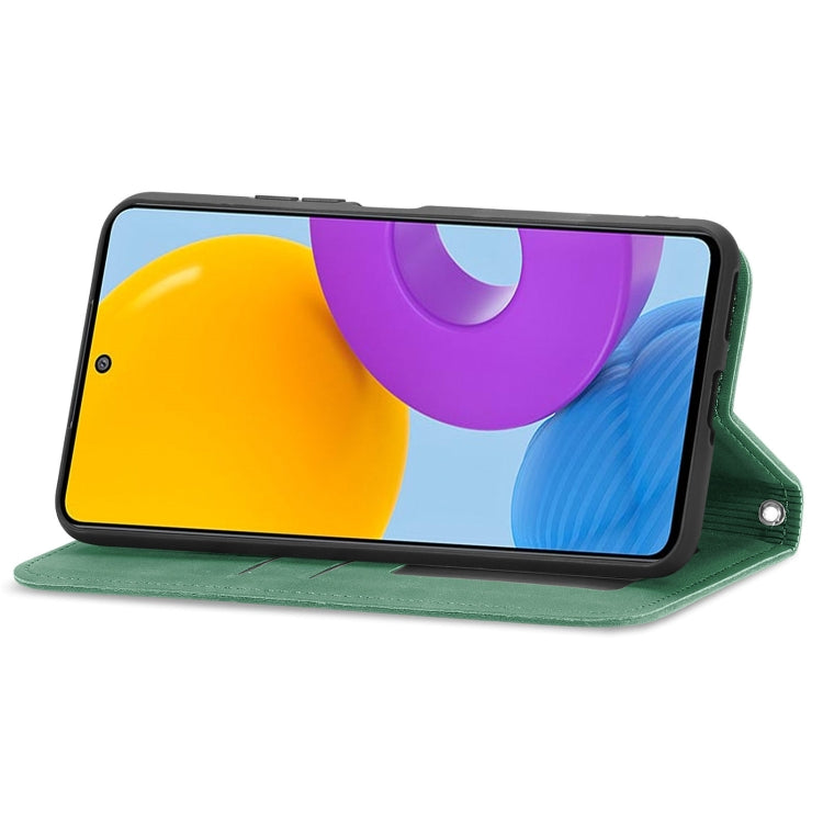 For Samsung Galaxy M52 5G Retro Skin Feel Magnetic Horizontal Flip Leather Case with Holder & Card Slots & Wallet & Photo Frame