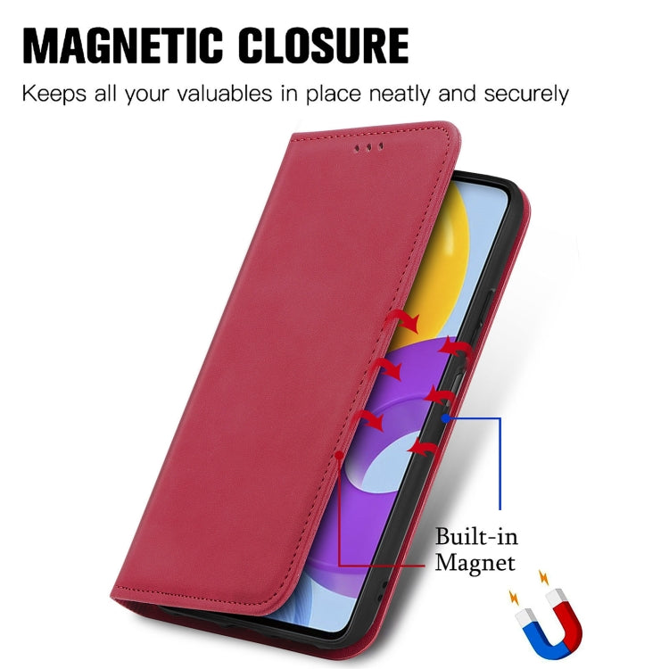 For Samsung Galaxy M52 5G Retro Skin Feel Magnetic Horizontal Flip Leather Case with Holder & Card Slots & Wallet & Photo Frame