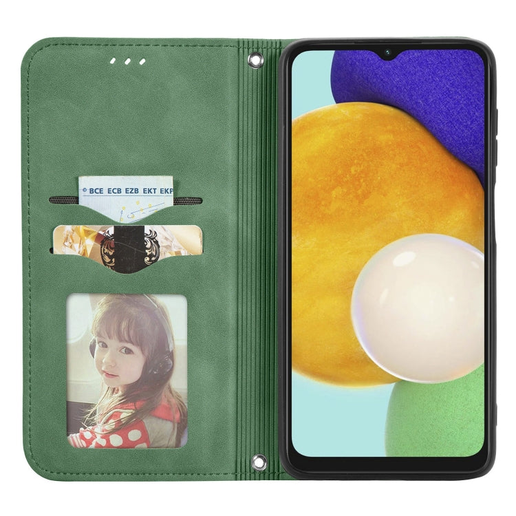 For Samsung Galaxy A13 5G Retro Skin Feel Magnetic Horizontal Flip Leather Case with Holder & Card Slots & Wallet & Photo Frame