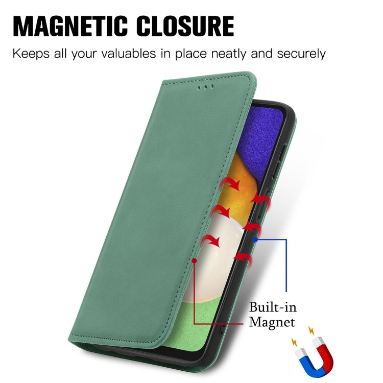For Samsung Galaxy A13 5G Retro Skin Feel Magnetic Horizontal Flip Leather Case with Holder & Card Slots & Wallet & Photo Frame