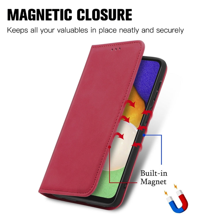 For Samsung Galaxy A13 5G Retro Skin Feel Magnetic Horizontal Flip Leather Case with Holder & Card Slots & Wallet & Photo Frame