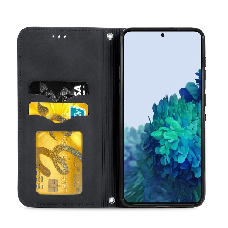 For Samsung Galaxy S22 5G Retro Skin Feel Magnetic Horizontal Flip Leather Case with Holder & Card Slots & Wallet & Photo Frame