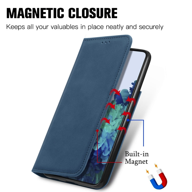 For Samsung Galaxy S22 5G Retro Skin Feel Magnetic Horizontal Flip Leather Case with Holder & Card Slots & Wallet & Photo Frame