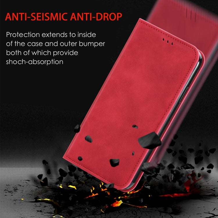 For Samsung Galaxy S22 5G Retro Skin Feel Magnetic Horizontal Flip Leather Case with Holder & Card Slots & Wallet & Photo Frame