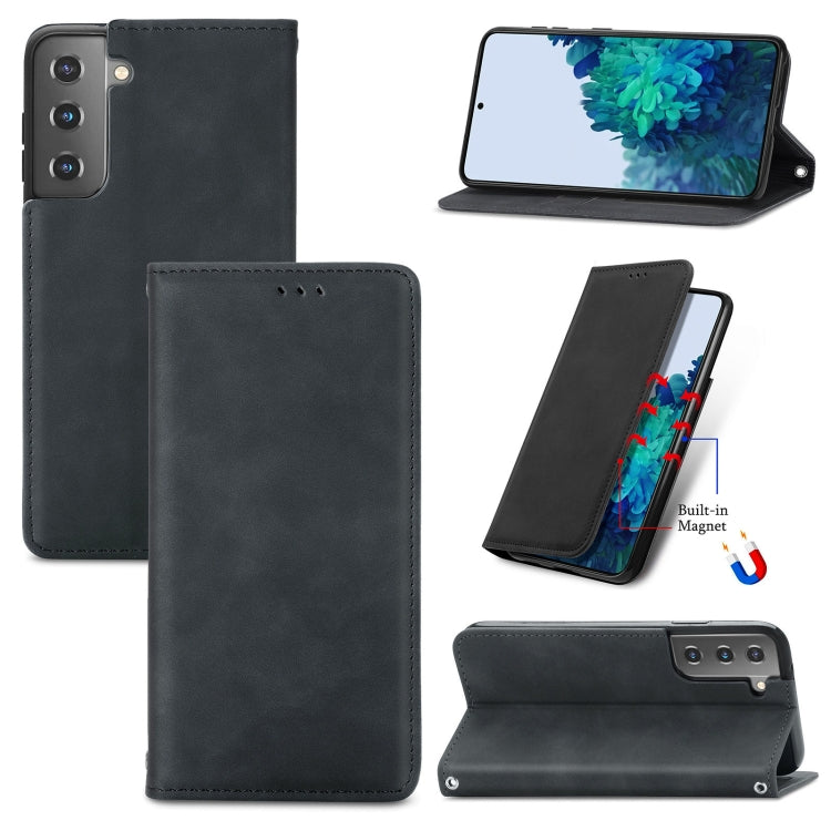 For Samsung Galaxy S22+ 5G Retro Skin Feel Magnetic Horizontal Flip Leather Case with Holder & Card Slots & Wallet & Photo Frame