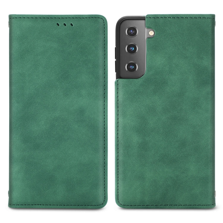 For Samsung Galaxy S22+ 5G Retro Skin Feel Magnetic Horizontal Flip Leather Case with Holder & Card Slots & Wallet & Photo Frame