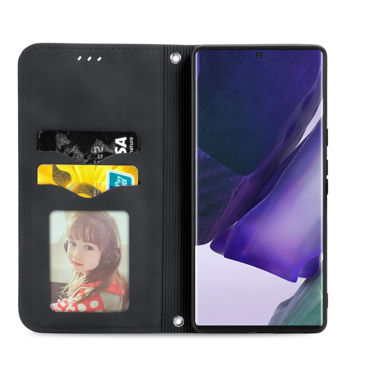 For Samsung Galaxy S22 Ultra 5G Retro Skin Feel Magnetic Horizontal Flip Leather Case with Holder & Card Slots & Wallet & Photo Frame