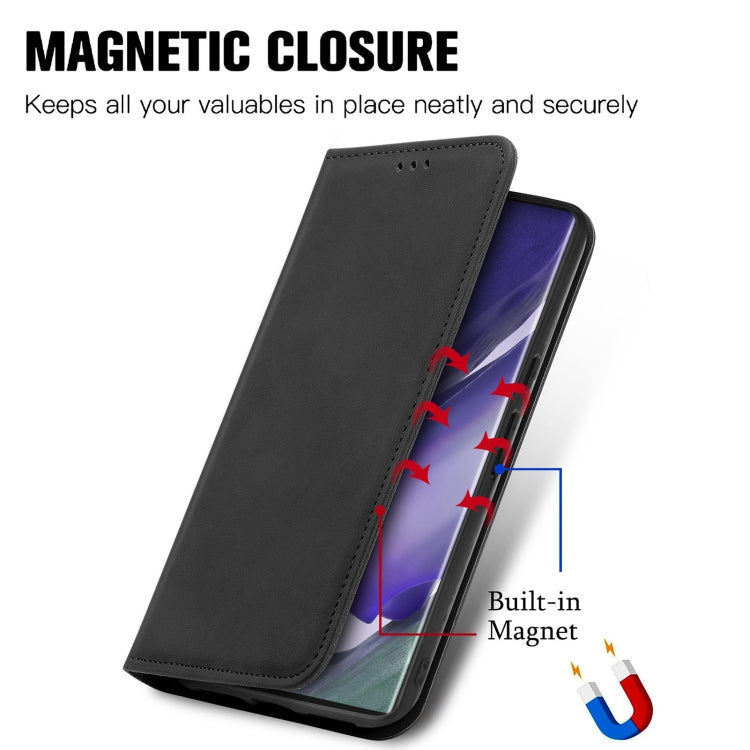 For Samsung Galaxy S22 Ultra 5G Retro Skin Feel Magnetic Horizontal Flip Leather Case with Holder & Card Slots & Wallet & Photo Frame