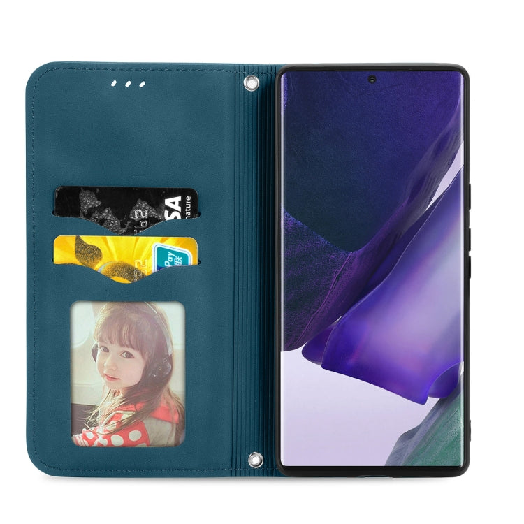 For Samsung Galaxy S22 Ultra 5G Retro Skin Feel Magnetic Horizontal Flip Leather Case with Holder & Card Slots & Wallet & Photo Frame