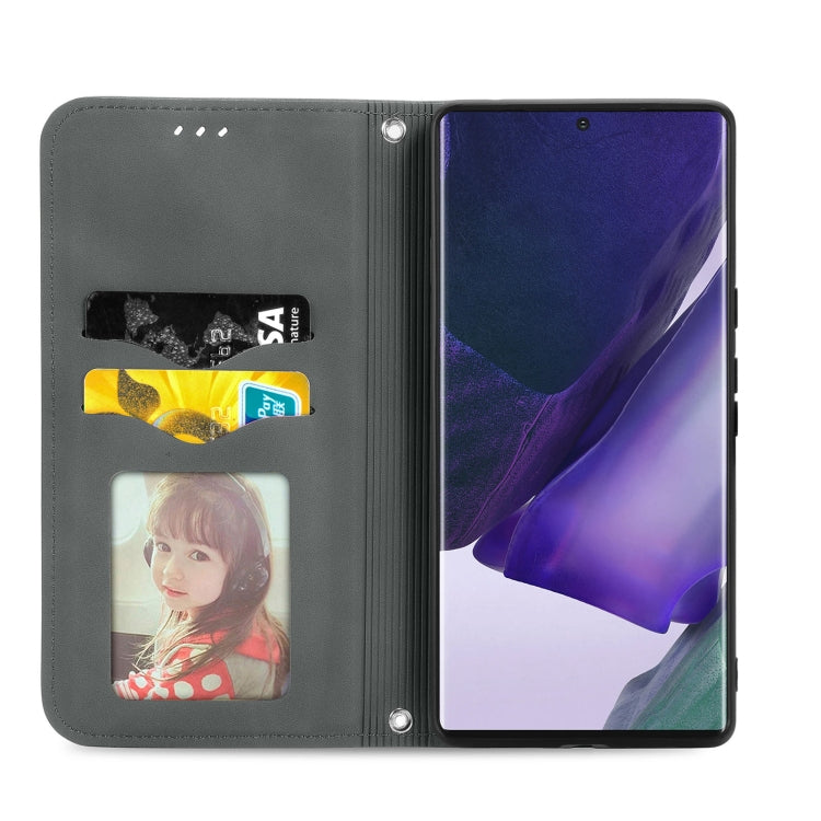 For Samsung Galaxy S22 Ultra 5G Retro Skin Feel Magnetic Horizontal Flip Leather Case with Holder & Card Slots & Wallet & Photo Frame