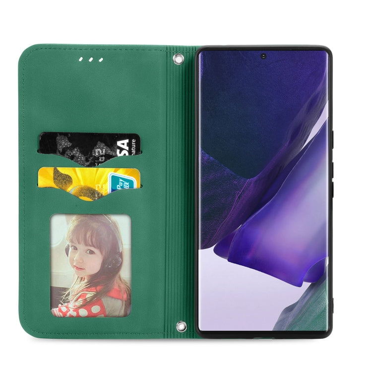 For Samsung Galaxy S22 Ultra 5G Retro Skin Feel Magnetic Horizontal Flip Leather Case with Holder & Card Slots & Wallet & Photo Frame