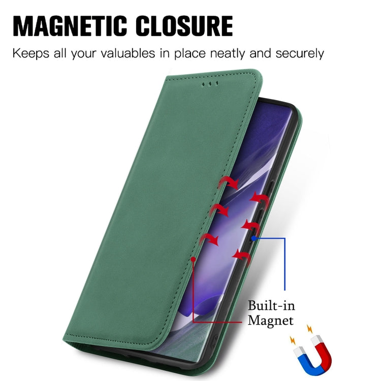 For Samsung Galaxy S22 Ultra 5G Retro Skin Feel Magnetic Horizontal Flip Leather Case with Holder & Card Slots & Wallet & Photo Frame