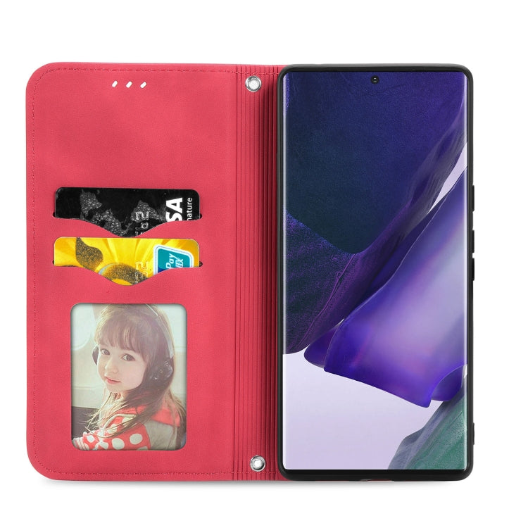 For Samsung Galaxy S22 Ultra 5G Retro Skin Feel Magnetic Horizontal Flip Leather Case with Holder & Card Slots & Wallet & Photo Frame